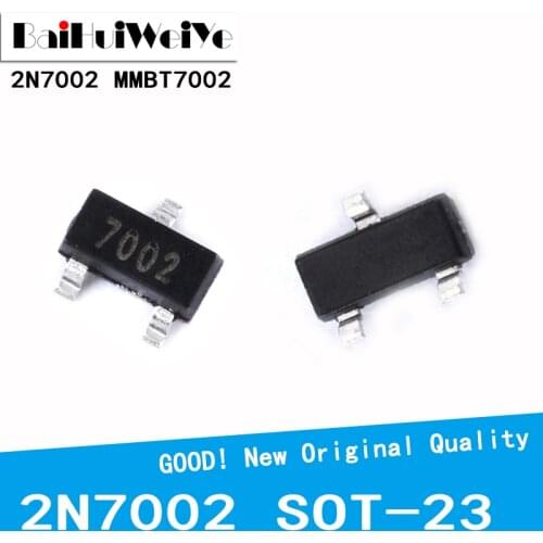 100PCS 2N7002LT1G SOT23 2N7002 SOT SOT-23 SMD 702 MMBT7002 MMBT7002LT1G 60 V, 115 mA, N-Channel New Original