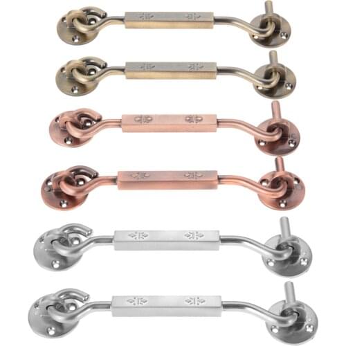 2Pcs 18.5cm Cabin Window Hook Sliding Door Lock Hook Zinc Alloy Door Latches Bolts For Wood Door Home With Fixing Screw