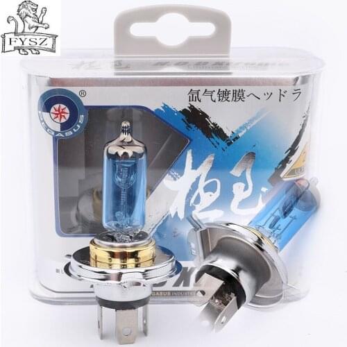 2pcs H4 12V 100W car bulbs H7 H8 H11 9005 HB3 9006 auto headlamps halogen fog lamps 5000K DRL dark blue glass spare car bulb