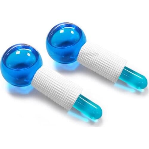 2pcs Beauty Ice Hockey Energy Beauty Crystal Ball Facial Cooling Ice Globes Water Wave For Face Eye massage Skin Care Tool