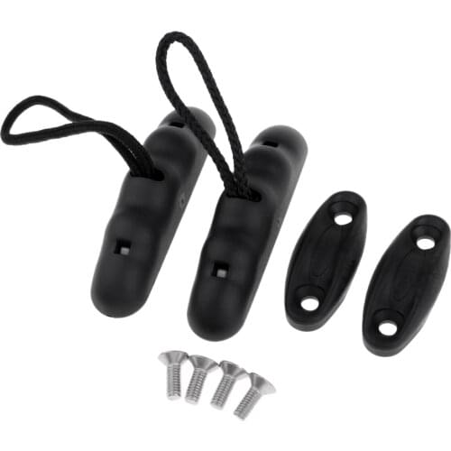 2 Pieces Plastic Kayak Handles Canoe Handle with Cord Rope Transport