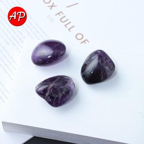 50g/bag Natural Deep Purple Gem Amethyst Polished Crystal Rock Healthy Quartz Mineral Garden Decoration