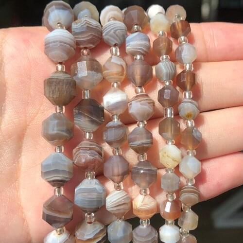 Botswana Agates Natural Stone Beads Oval Shape Loose Minerals Beads for Jewelry Making DIY Bracelet Accessories 7.5inch 6/8/10mm