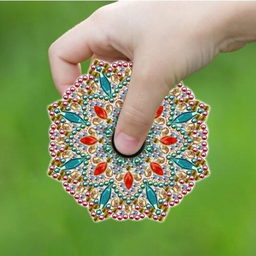 DIY Diamond Painting Fingertip Gyro AB Drill Colorful Hand Spinning Art Crafts Anti Stress Anxiety Relief Toy for Kid Adult Gift