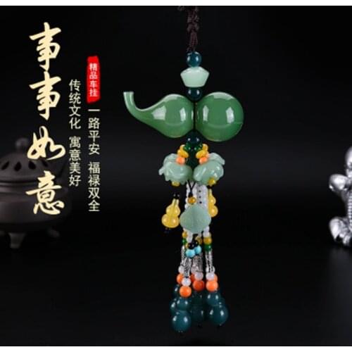 Car pendant gourd jewelry high-end car rearview mirror pendant car interior decoration crystal