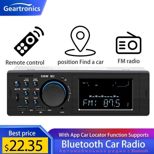 Car Radio With App Car Locator Function Supports SWM M2 Stereo Fm Bluetooth AUX Input Head Unit Receiver TF Card USB Flash Drive