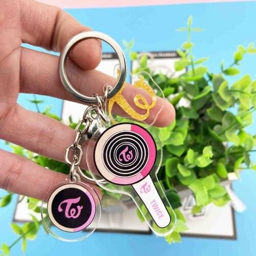 Kpop TWICE keychain Mamamoo SJ Seventeen LIGHT STICK Key chain Pendant high quality for fans gift k-pop twice LIGHTSTICK