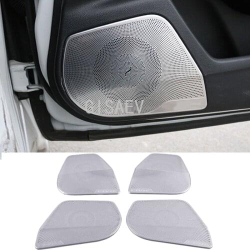 For 2020-21 Honda Civic Hatchback Stainless Steel Interior Car Audio Speaker Cover Trim Door Speaker Cover Trim Car Accessories