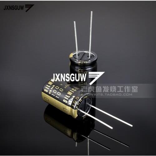 10PCS Original ELNA RFS SILMIC II 100V100UF 16X25MM Silk fiber electrolytic capacitor SILMICII 100UF 100V Silmic2 100UF/100V