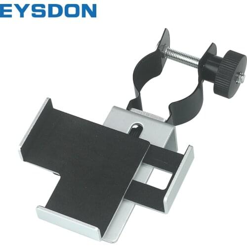 EYSDON Metal Smartphone Adapter for Microscope Binocular Spotting Scope Monocular Telescope Connector Hunting Cellphone Holder