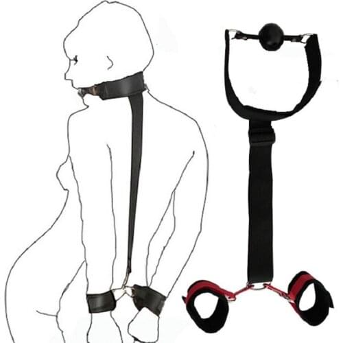 Sex Products Slave Toys Handcuffs Tied Hand Sexy Bondage Collor Mouth Gag for Couples Set Adult Game Erotic Toys Rope for Women