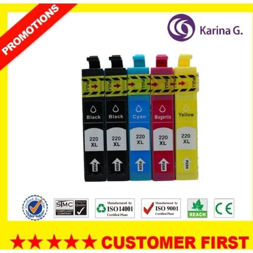5PCS Compatible Ink Cartridge for Epson T2201 suit for WorkForce WF-2630 WF-2650 WF-2660 Expression Home XP-320 XP-420 XP-424