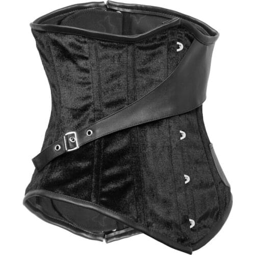Vintage Brocade Leather Underbust Corset Top Steampunk Waist Slim Corsets Bustier Gothic Clothes Korsett For Women Sexy Lingerie