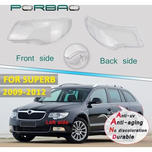 Headlights Cover Headlights Shell Mask Transparent Cover Lampshade Headlamp Shell for Skoda Superb 2009-2012 DIY