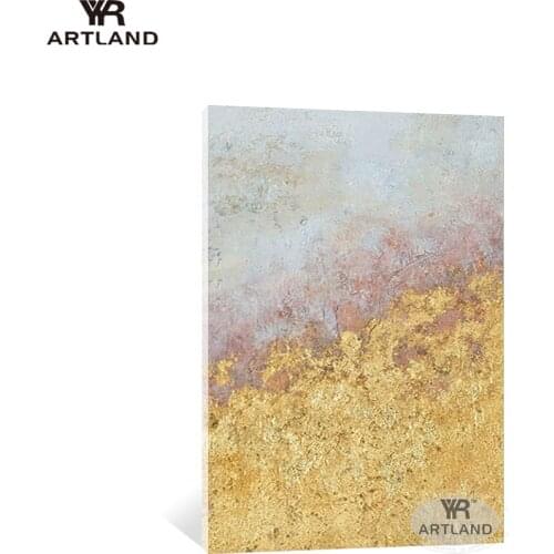 Quadro Modern abstarct Handmade canvas oil painting gold landscape wall art posters hanging pictures for living room bedroom