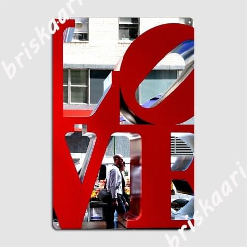 Love Sculpture By Robert Indiana Metal Signs pub Cave pub Custom Wall Plaque Tin sign Posters
