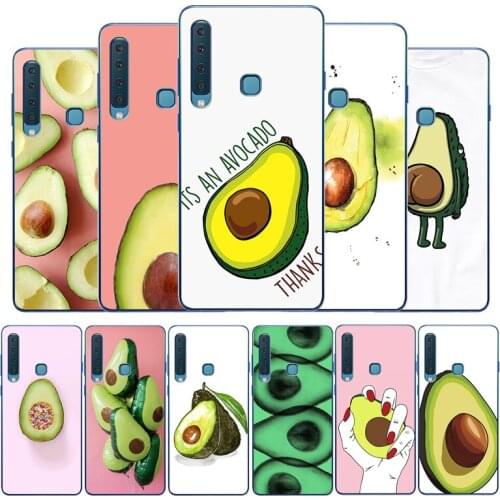 Cute avocado Art Print Black phone case For Samsung A3 A5 A6 A7 A8 A9 2016 2017 2018 A10 A20 A40 A50 A70 A80 Pro soft Back Cover