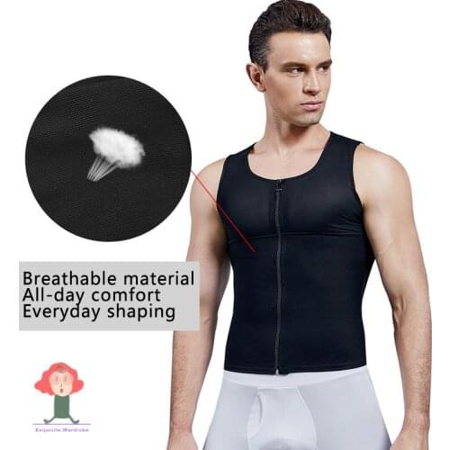 Mens Slimming Body Shaper Gynecomastia CompressionShirtsTummy Control ShapewearWaistTrainer Chest Abs Slim Vest CorsetTops cinto