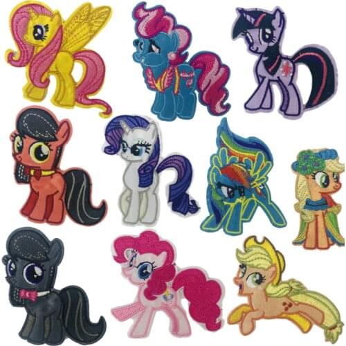Unicorn My Little Pony Horse Patch for Clothing Iron on Embroidered Applique Cute Sew On Fabric Badge DIY Apparel Accessories