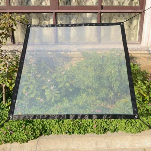 Rainproof Cloth with Grommets Waterproof PE Plant Cover Insulation Transparent Tarpaulin Camping Supplies