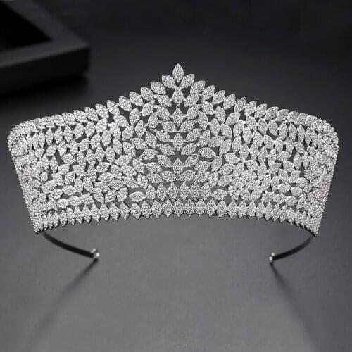 New Princess Luxury Crystal Bridal Crown Crystal Rhinestone Diadem Tiaras For Women Bride Wedding Hair Accessories Jewelry