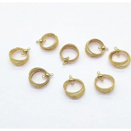 New arrival! 20x16mm 20pcs Plating Real gold Flower Connector for Earrings DIY parts,Jewelry Earrings Findings & Component
