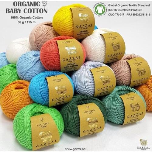Organic Baby Cotton Kinitting Yarn 100% Natural Cotton Amigurimi DIY knitting yarn We are About All Babies Gazzal Rope