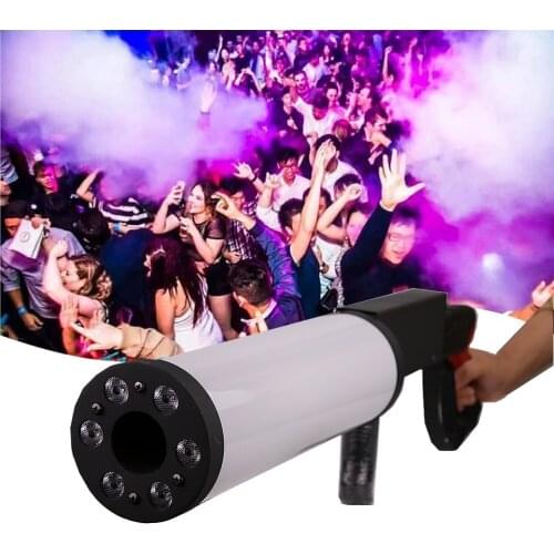 Free Shipping Pro Stage DJ Disco Wedding Club Effect LED Cannon C02 Cryo Jet Spray Blaster Handheld CO2 Fogger Smoke Fog