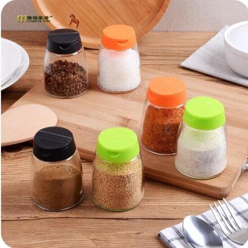 1PC Transparent spice jar Seasoning Bottle soy sauce bottle kitchen supplies cruet vinegar bottle oil pot LF 121