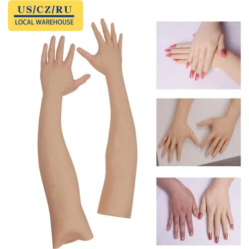 Drag Queen Lifelike Realistic Soft Female Silicone Hand Glove for Crossdresser Transgender Shemale Silicone Female Gloves