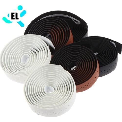 JULYHOT Bicycle Handlebar Tape Road Bike Faux Leather Perforated Belt Breathable Soft Bike Handlebar Tape MTB Fixed Gear Belt