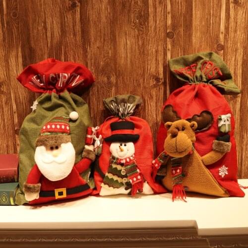 Christmas holiday decorations Christmas childrens candy bags gift bags