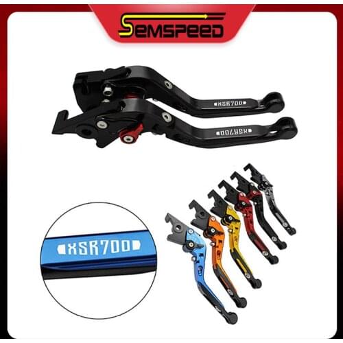 For YAMAHA XSR 700 ABS 2016 2017 2018 2019 2020 SEMSPEED Motorcycle CNC Folding Extendable Long Brake and Clutch Levers 브레이크 레버