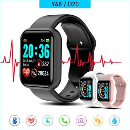 Y68 D20 Smart Watch Fitness Tracker Men Women SmartWatch Heart Rate Blood Pressure Monitor Smart Watches Gift For Android IOS