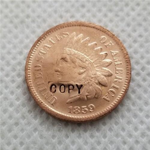 USA 1859 Indian Head Cent Patterns COPY COIN