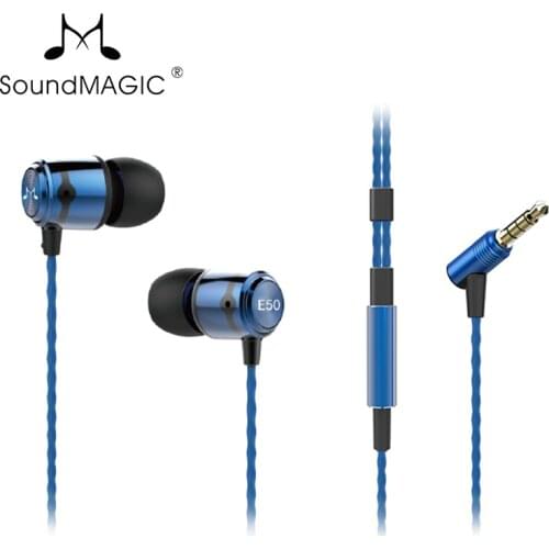 SoundMAGIC E50 Super Bass Sound High fidelity stereo HIFI earphones earbuds black,red,gold colors Genuine sealed in retail box
