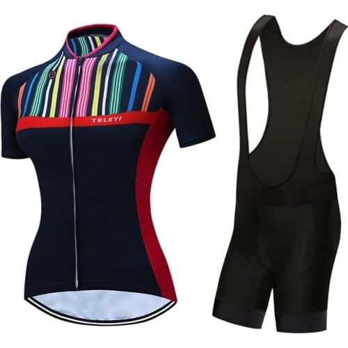 Women cycling clothes 2021 Summer short sleeve bike jersey bib set mtb bicycle clothing ladies sport outfit body suit shirts kit