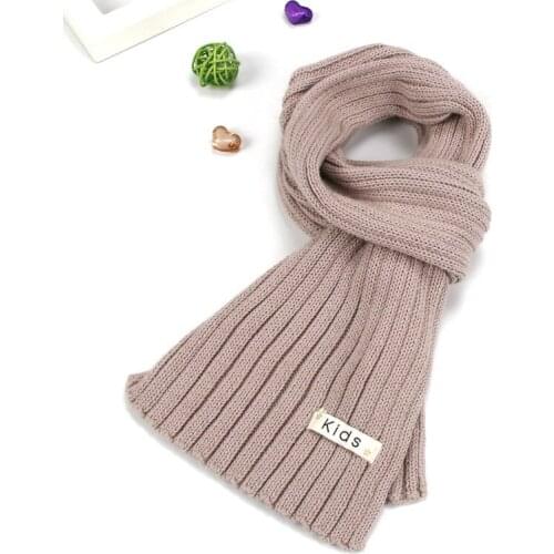 ZMAFOX winter scarf kids toddlers thermal neckerchief for baby boys girls elastic muffler children striped neck warmer scarves