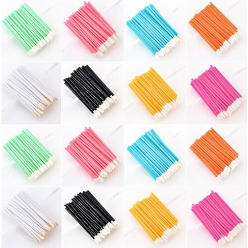 200/Pcs Disposable Multicolor Cosmetics Makeup Lip Brush Eyelash Brush Eyelash Extension Mascara Applicator Lipstick Stick Set