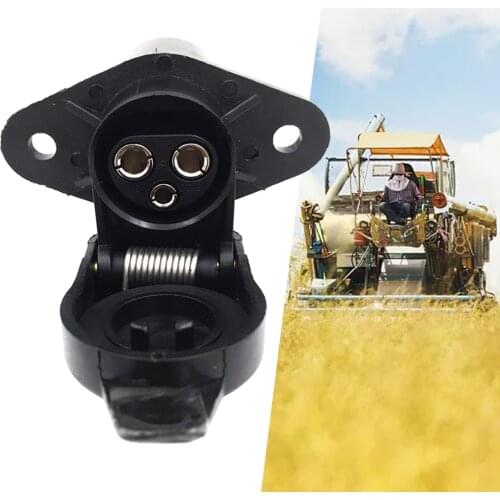 3Pin Plug Towing Socket Trailer Connector Adapter for Agricultural Truck Tractor Parts Accessories Replacement