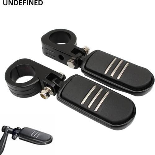 38mm 1 1/2" Crash Bar Clamps Mount Footpegs Motorcycle Highway Foot Pegs Footrest Engine Guard For Harley Touring Road King 2017