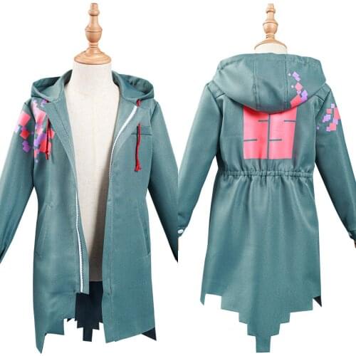 Anime Danganronpa Nagito Komaeda Cosplay Jacket Children Army Green Coat Kids Costume