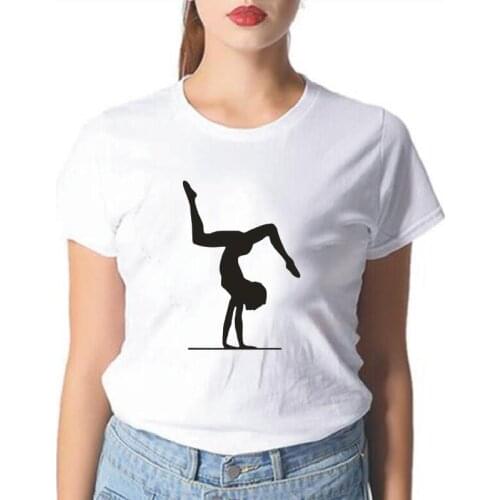 Artistic Gymnastics Shirt Women T Shirt Funny Gym Female Printed Tee Shirt Femme Short Sleeve Casual Harajuku Tshirt Women Tops