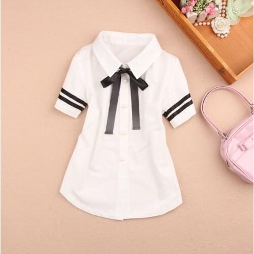 Blouses for girls clothes 2019 Summer children clothing short sleeve cotton child shirts school girls blouse kids clothes 2-16Y