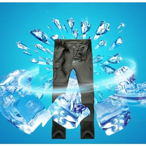 Clorts Quick Dry Hiking Pants Breathable Outdoor Trekking Pants Detachable Climbing Cycling Pants for Men Lightweight