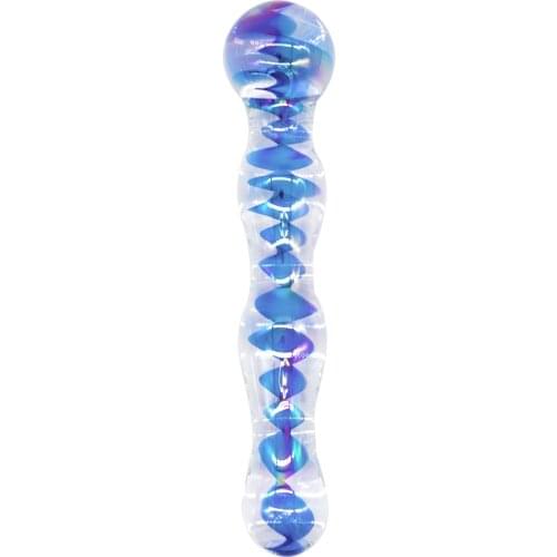 Pyrex Dildo Glass Butt Plug Waterproof Anal beads Colorful Glass Long Anal Plug for Women Gay Adult Toys Sex Toy