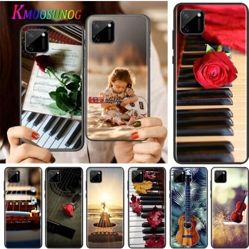 Guitar Piano Music Scenery Silicone Cover For Realme V15 X50 X7 X3 Superzoom Q2 C11 C3 7i 6i 6s 6 Global Pro 5G Phone Case