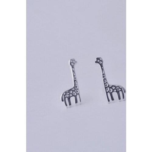 Hot Sale Cute Animal 925 Sterling Silver Jewelry Small Fresh Simple Personality Deer Anti-allergic Female Earrings SE107