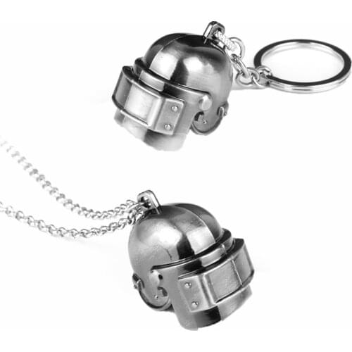 PUBG Game Equipment Playerunknowns Battlegrounds Metal Keychain Special-Forces Level 3 Adjustable Helmet Necklace Souvenir