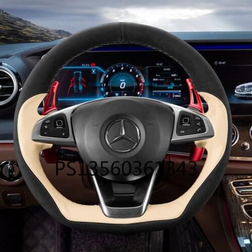 For Mercedes-Benz C-Class E-Class A-Class G-Class S-Class AMG GLE GLC GLS GLB GLA Hand-sewn leather steering wheel cover